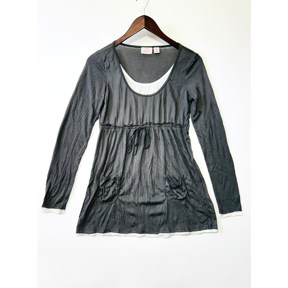 Sweet Kiss Y2K Babydoll Top Bella Swan‎ Twilightcore Size M Layered Tunic Grunge
